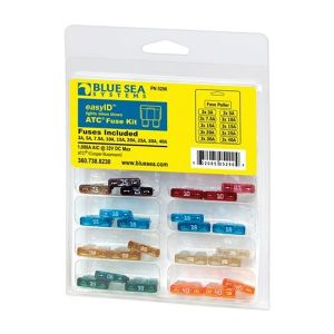 Blue Sea Fuse ATC Easy ID 3/5/7.5/10/15/20/25/30/40A (31 Piece Kit (click for enlarged image)